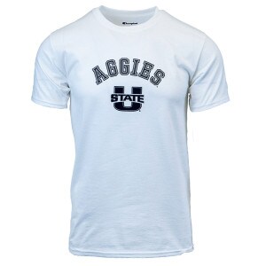 U-State Aggies White Short-Sleeve T-Shirt